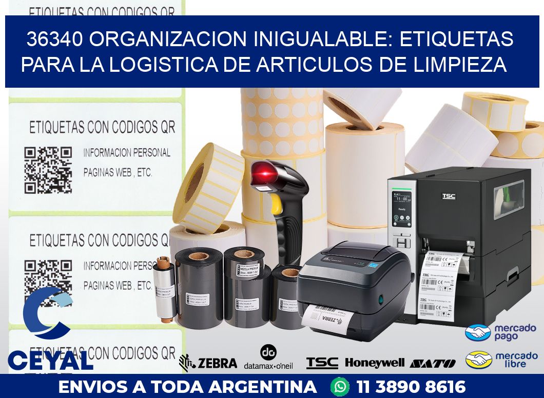 36340 ORGANIZACION INIGUALABLE: ETIQUETAS PARA LA LOGISTICA DE ARTICULOS DE LIMPIEZA