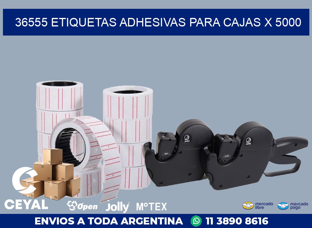 36555 ETIQUETAS ADHESIVAS PARA CAJAS X 5000