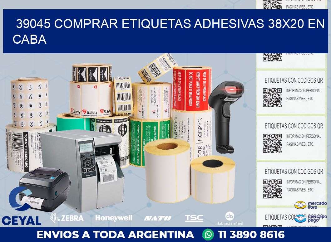 39045 COMPRAR ETIQUETAS ADHESIVAS 38X20 EN CABA