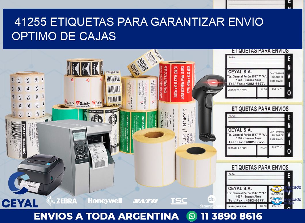 41255 ETIQUETAS PARA GARANTIZAR ENVIO OPTIMO DE CAJAS
