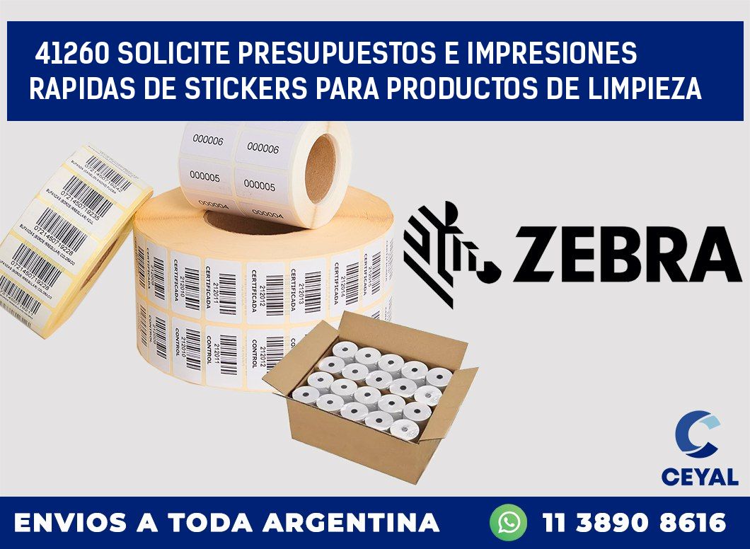 41260 SOLICITE PRESUPUESTOS E IMPRESIONES RAPIDAS DE STICKERS PARA PRODUCTOS DE LIMPIEZA
