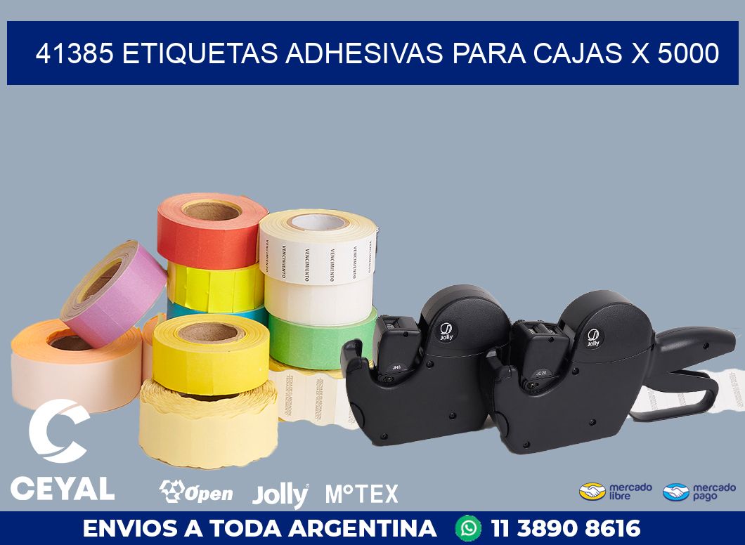 41385 ETIQUETAS ADHESIVAS PARA CAJAS X 5000