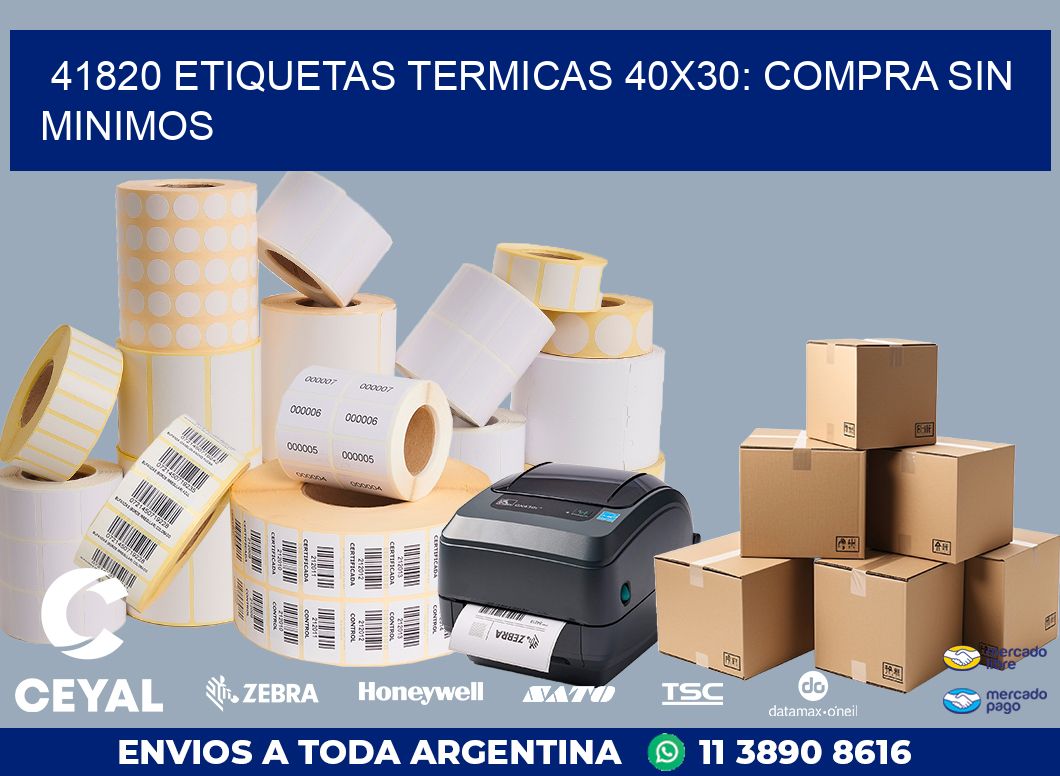 41820 ETIQUETAS TERMICAS 40X30: COMPRA SIN MINIMOS