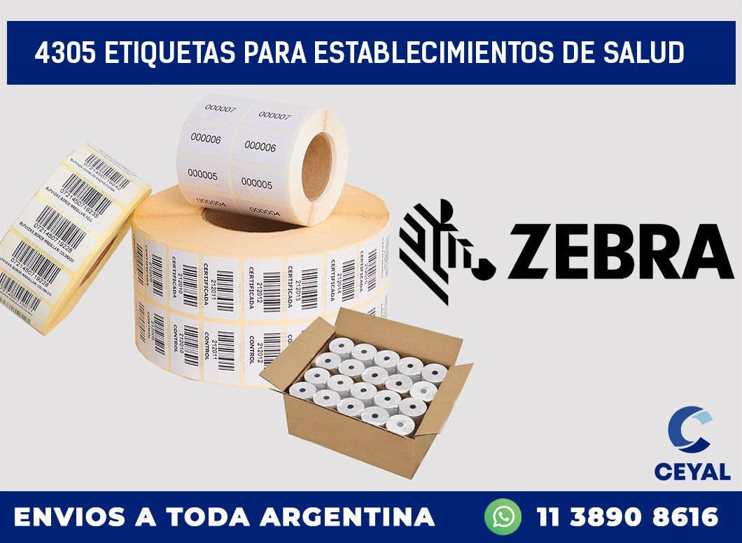 4305 ETIQUETAS PARA ESTABLECIMIENTOS DE SALUD