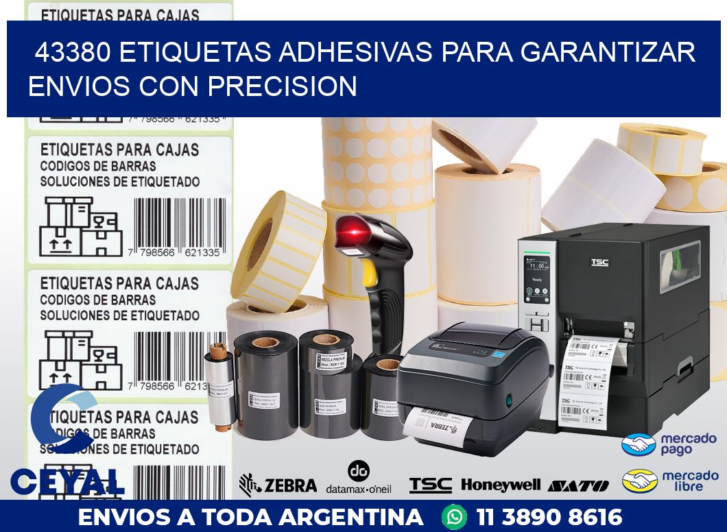 43380 ETIQUETAS ADHESIVAS PARA GARANTIZAR ENVIOS CON PRECISION