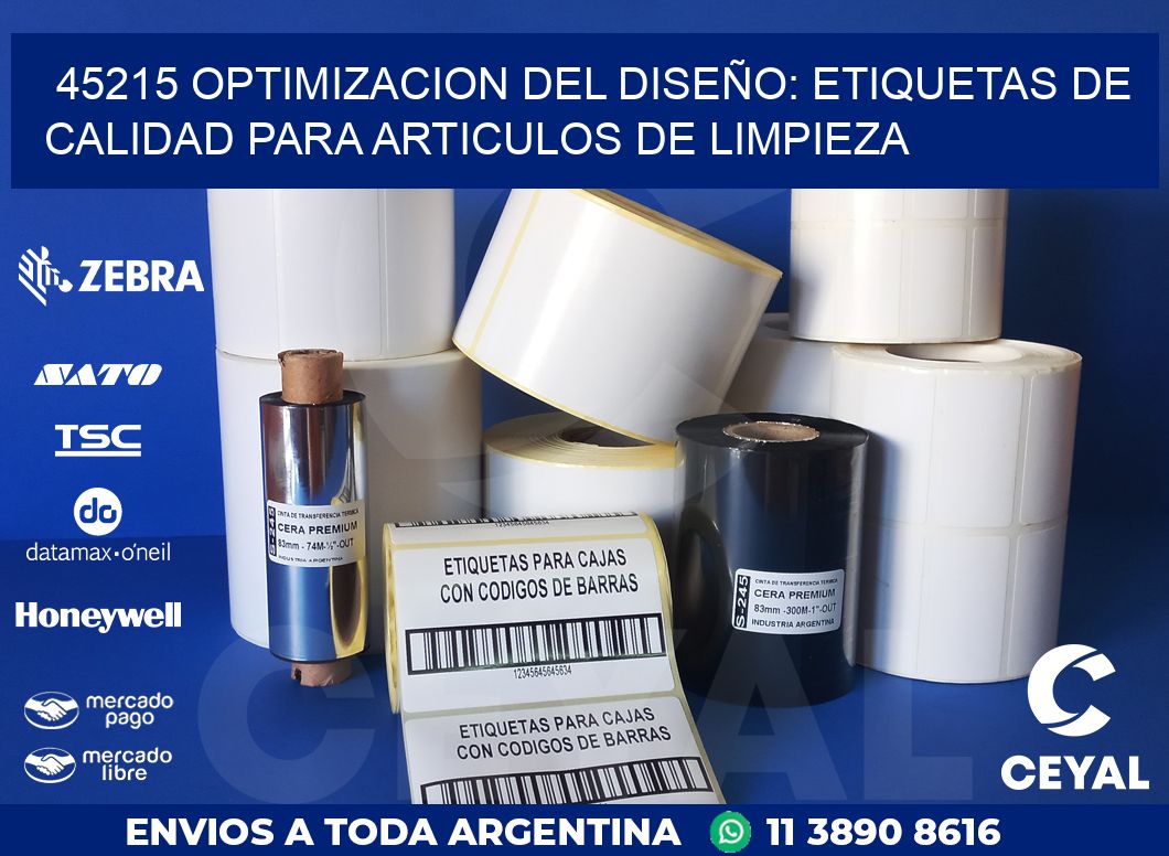 45215 OPTIMIZACION DEL DISEÑO: ETIQUETAS DE CALIDAD PARA ARTICULOS DE LIMPIEZA