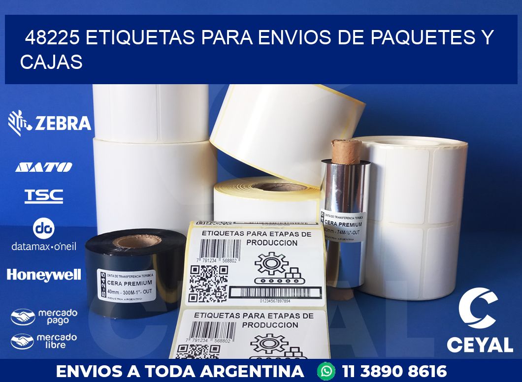48225 ETIQUETAS PARA ENVIOS DE PAQUETES Y CAJAS