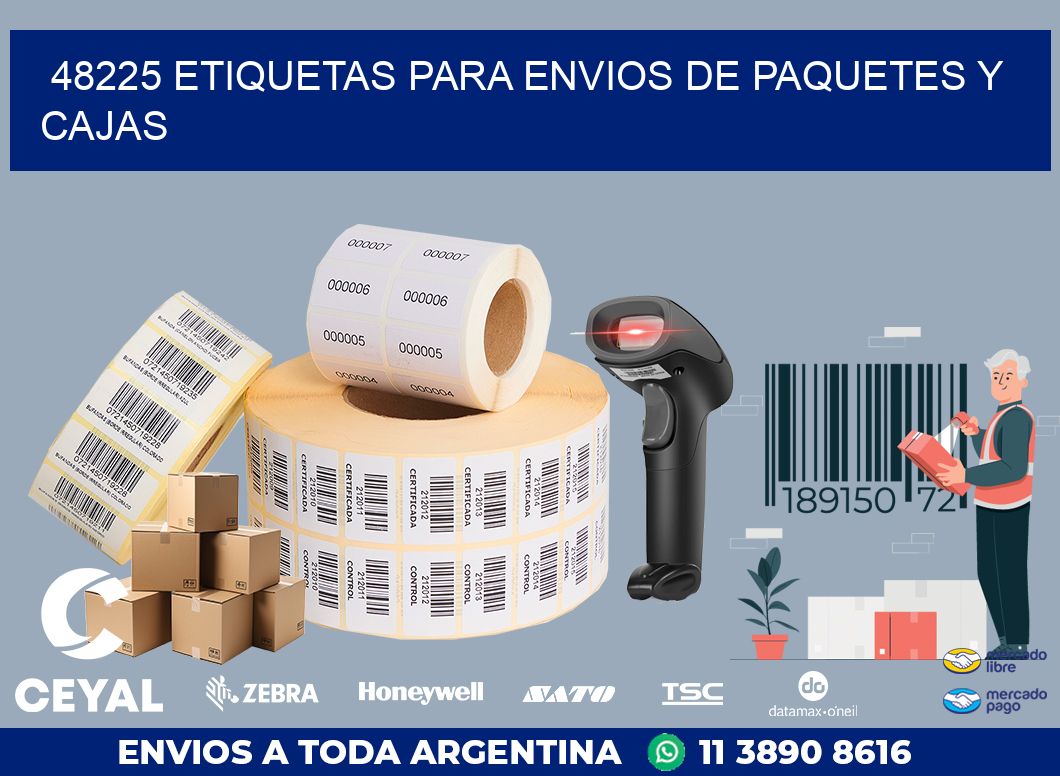 48225 ETIQUETAS PARA ENVIOS DE PAQUETES Y CAJAS