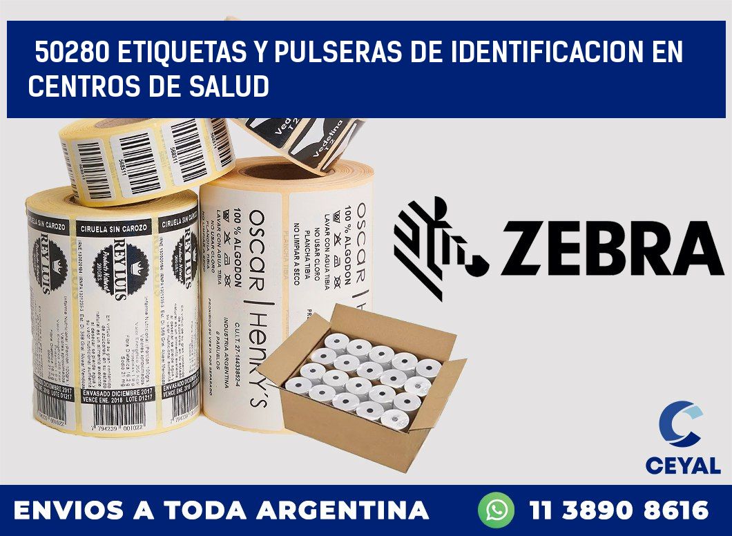 50280 ETIQUETAS Y PULSERAS DE IDENTIFICACION EN CENTROS DE SALUD