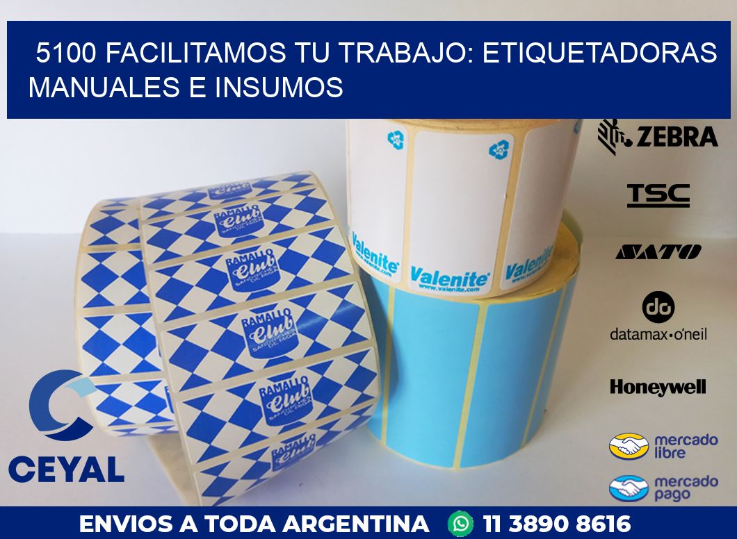 5100 FACILITAMOS TU TRABAJO: ETIQUETADORAS MANUALES E INSUMOS