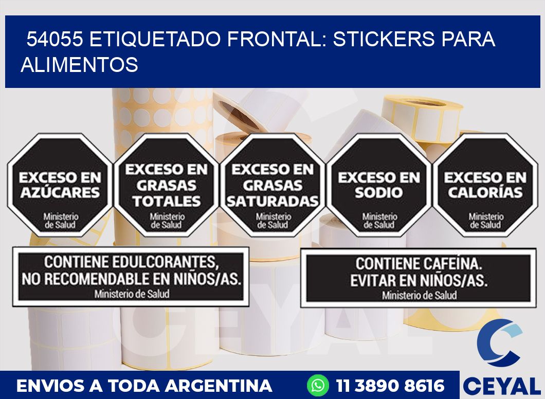 54055 ETIQUETADO FRONTAL: STICKERS PARA ALIMENTOS