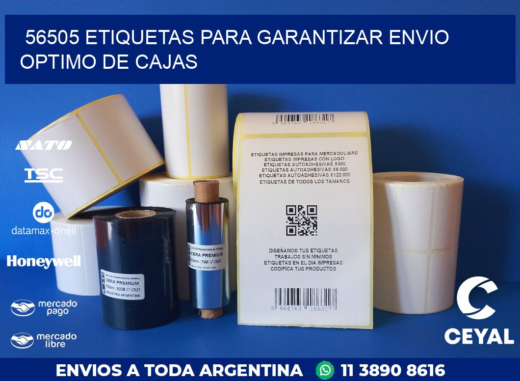 56505 ETIQUETAS PARA GARANTIZAR ENVIO OPTIMO DE CAJAS