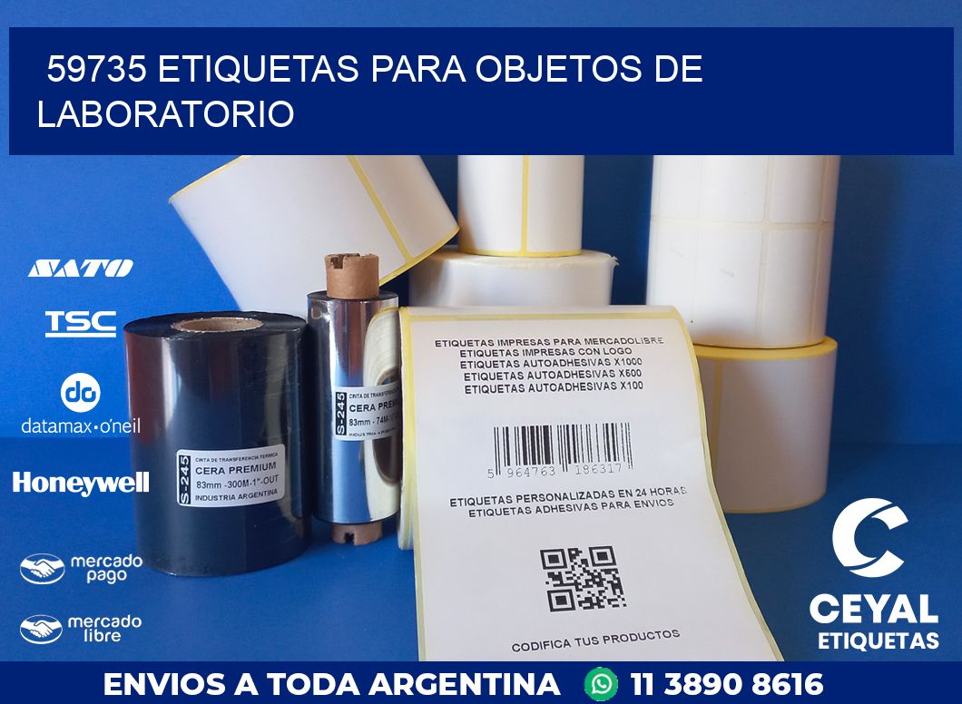 59735 ETIQUETAS PARA OBJETOS DE LABORATORIO