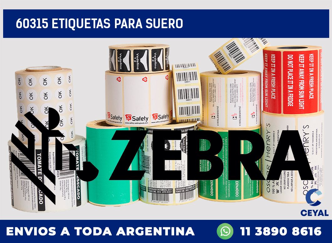 60315 ETIQUETAS PARA SUERO