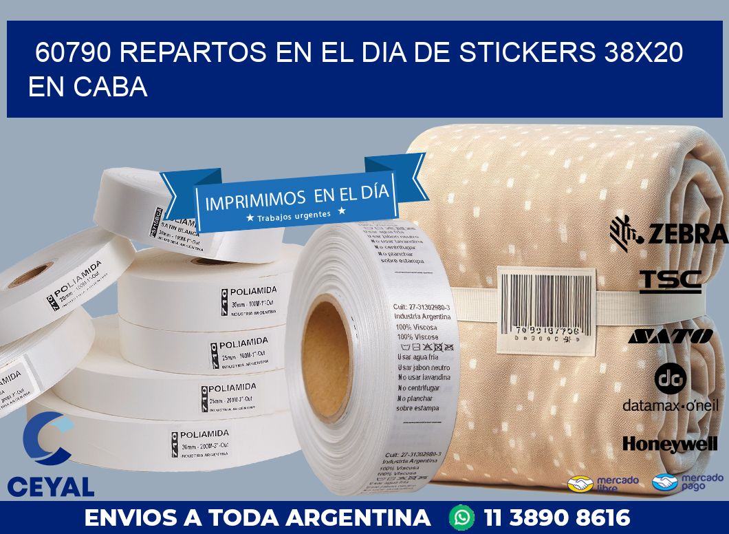 60790 REPARTOS EN EL DIA DE STICKERS 38X20 EN CABA