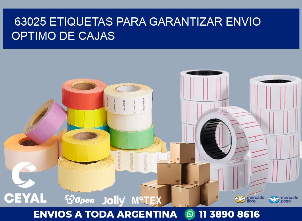 63025 ETIQUETAS PARA GARANTIZAR ENVIO OPTIMO DE CAJAS