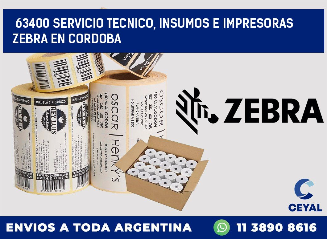 63400 SERVICIO TECNICO, INSUMOS E IMPRESORAS ZEBRA EN CORDOBA