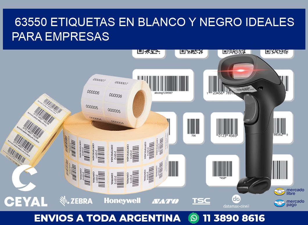 63550 ETIQUETAS EN BLANCO Y NEGRO IDEALES PARA EMPRESAS