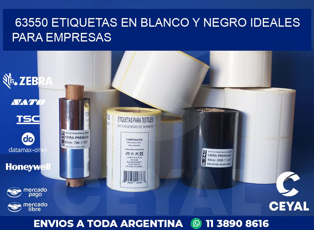 63550 ETIQUETAS EN BLANCO Y NEGRO IDEALES PARA EMPRESAS