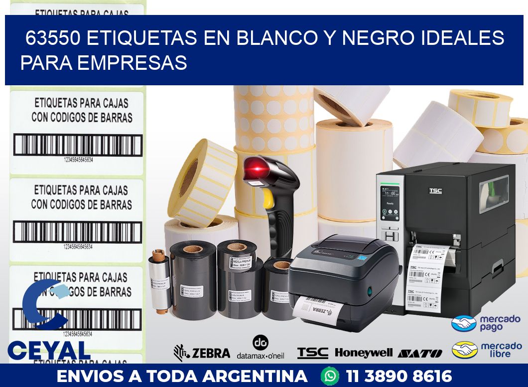 63550 ETIQUETAS EN BLANCO Y NEGRO IDEALES PARA EMPRESAS