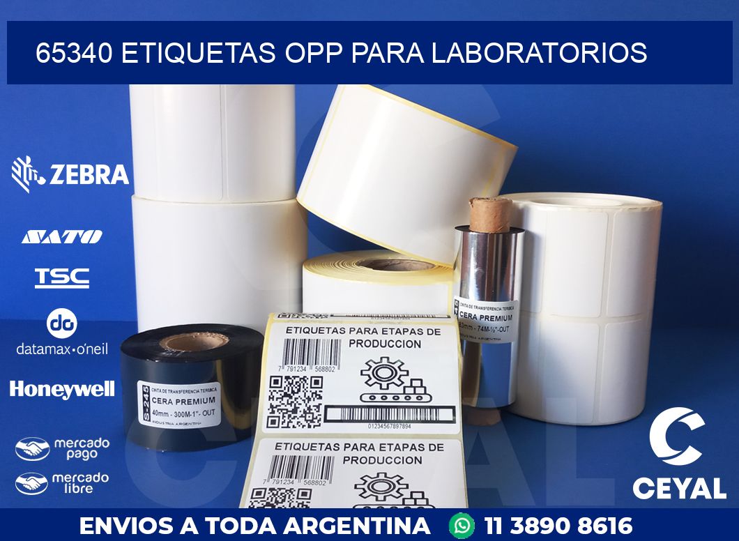 65340 ETIQUETAS OPP PARA LABORATORIOS
