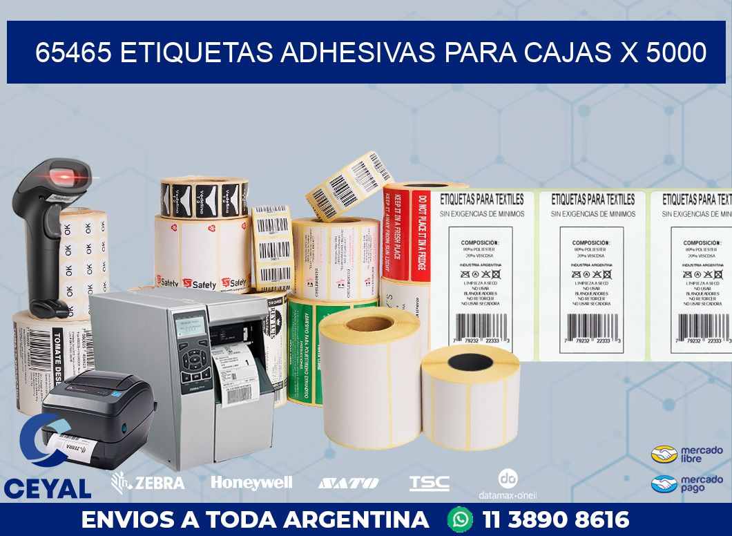 65465 ETIQUETAS ADHESIVAS PARA CAJAS X 5000