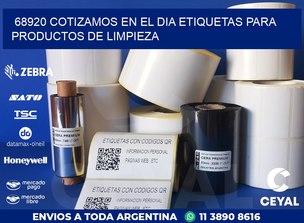 68920 COTIZAMOS EN EL DIA ETIQUETAS PARA PRODUCTOS DE LIMPIEZA