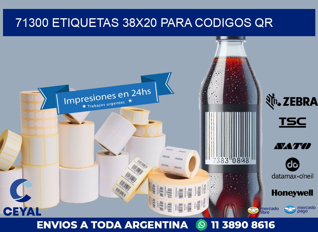 71300 ETIQUETAS 38X20 PARA CODIGOS QR