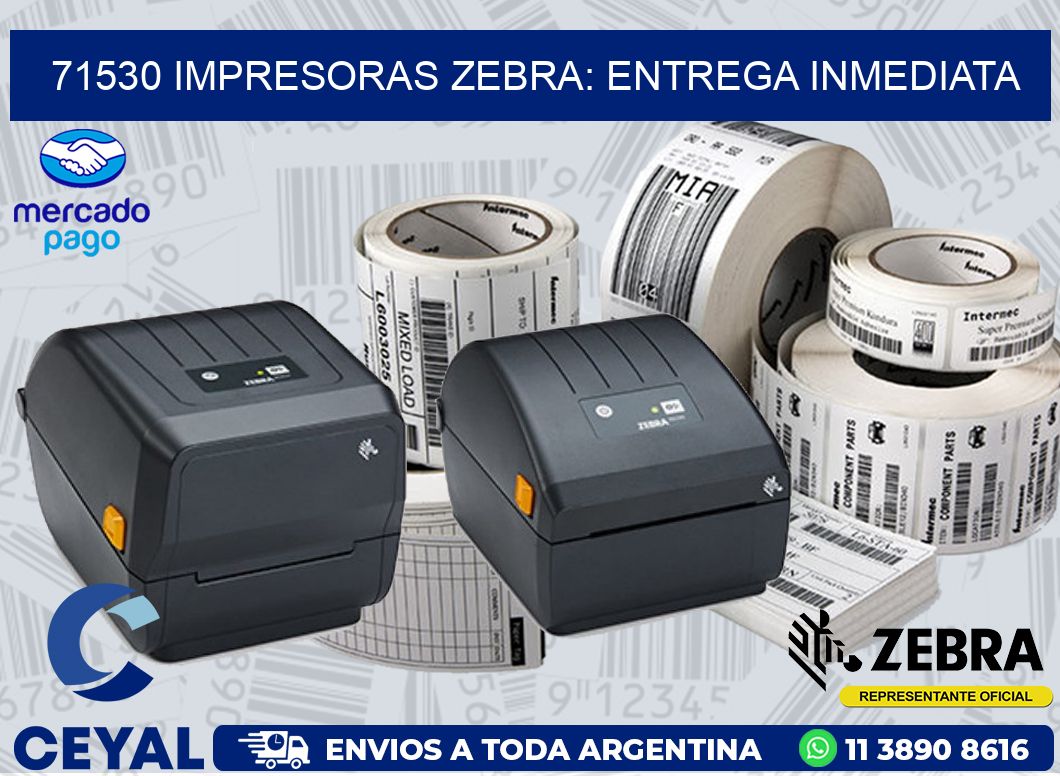 71530 IMPRESORAS ZEBRA: ENTREGA INMEDIATA