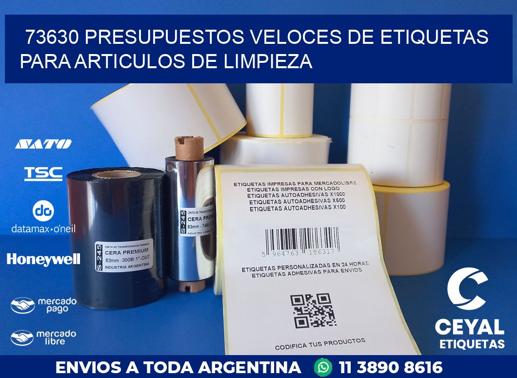 73630 PRESUPUESTOS VELOCES DE ETIQUETAS PARA ARTICULOS DE LIMPIEZA