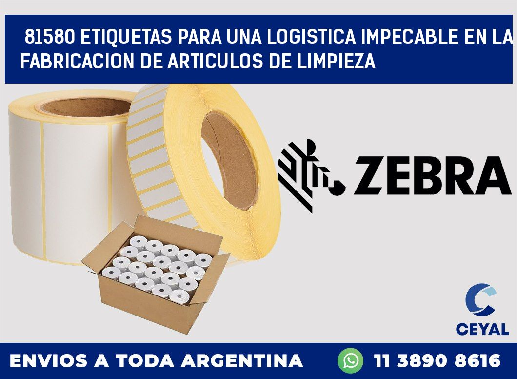 81580 ETIQUETAS PARA UNA LOGISTICA IMPECABLE EN LA FABRICACION DE ARTICULOS DE LIMPIEZA