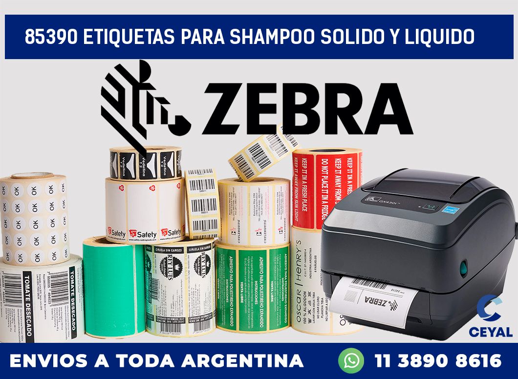 85390 ETIQUETAS PARA SHAMPOO SOLIDO Y LIQUIDO