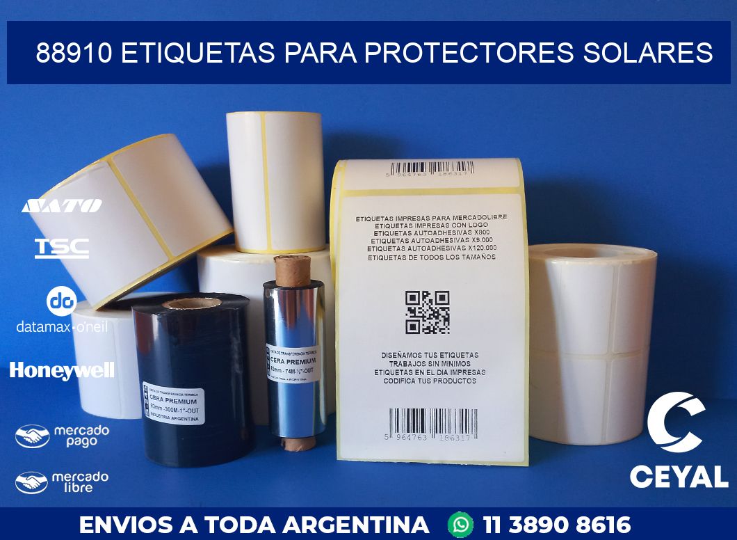 88910 ETIQUETAS PARA PROTECTORES SOLARES