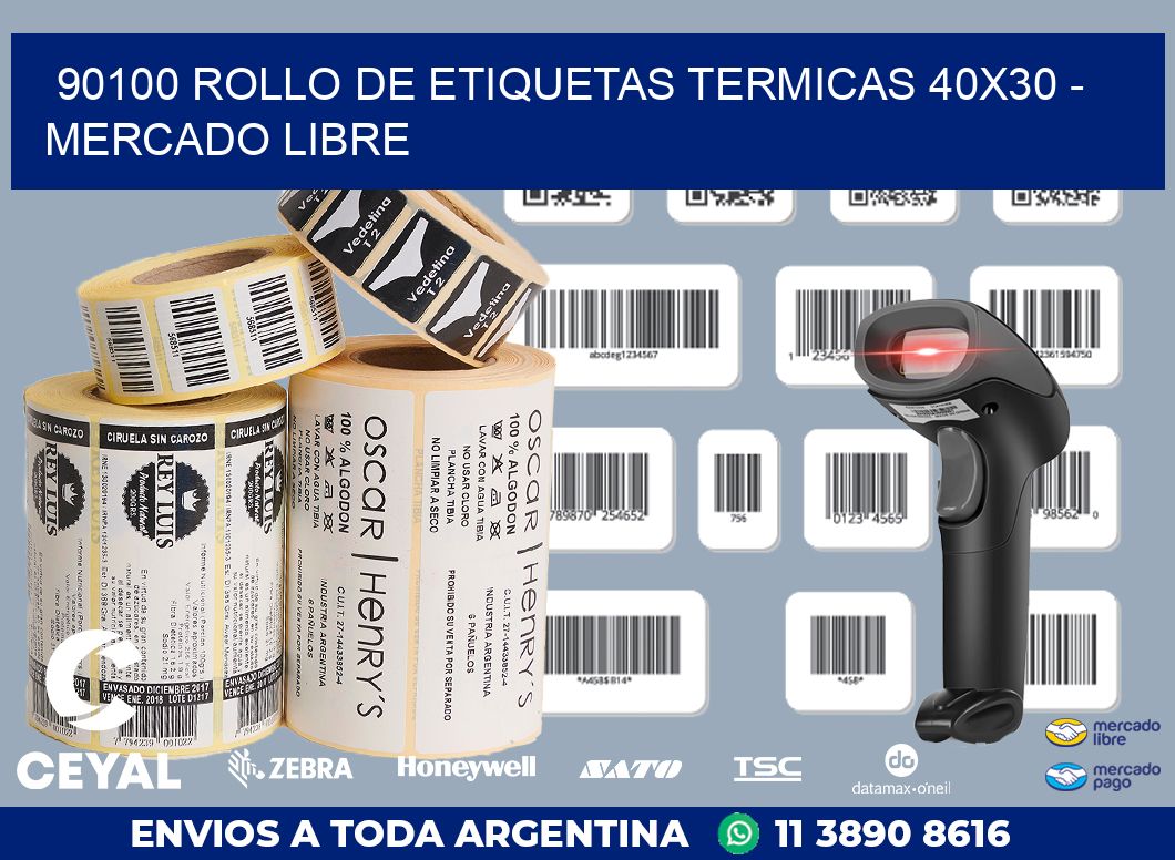 90100 ROLLO DE ETIQUETAS TERMICAS 40X30 – MERCADO LIBRE