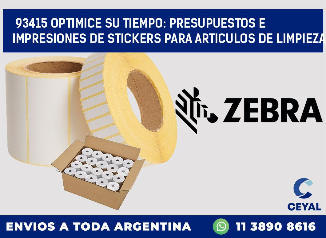 93415 OPTIMICE SU TIEMPO: PRESUPUESTOS E IMPRESIONES DE STICKERS PARA ARTICULOS DE LIMPIEZA