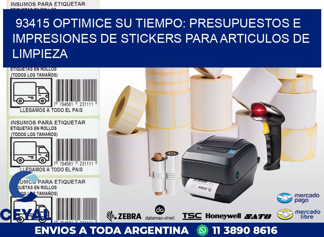 93415 OPTIMICE SU TIEMPO: PRESUPUESTOS E IMPRESIONES DE STICKERS PARA ARTICULOS DE LIMPIEZA