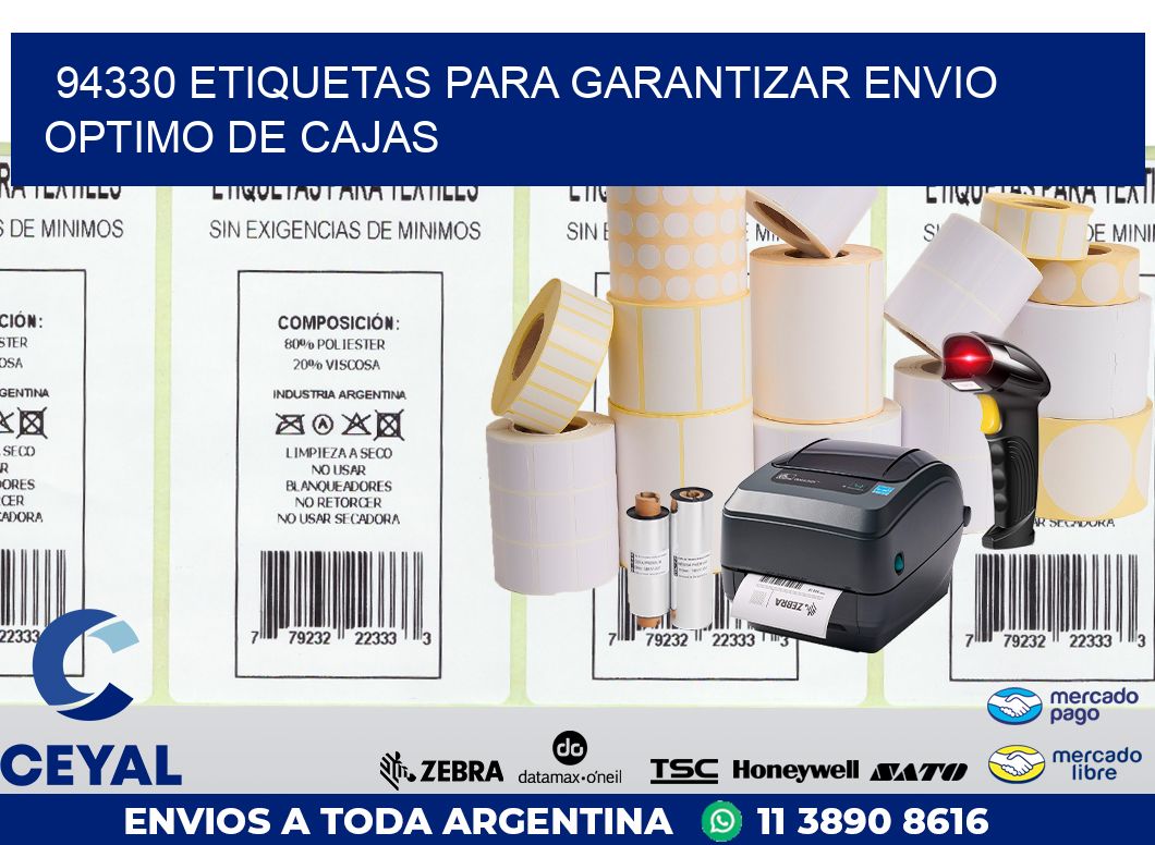 94330 ETIQUETAS PARA GARANTIZAR ENVIO OPTIMO DE CAJAS