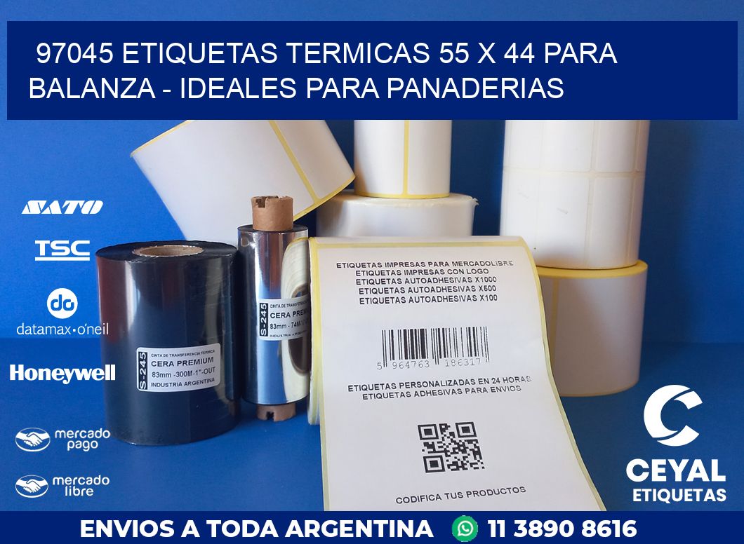 97045 ETIQUETAS TERMICAS 55 X 44 PARA BALANZA – IDEALES PARA PANADERIAS