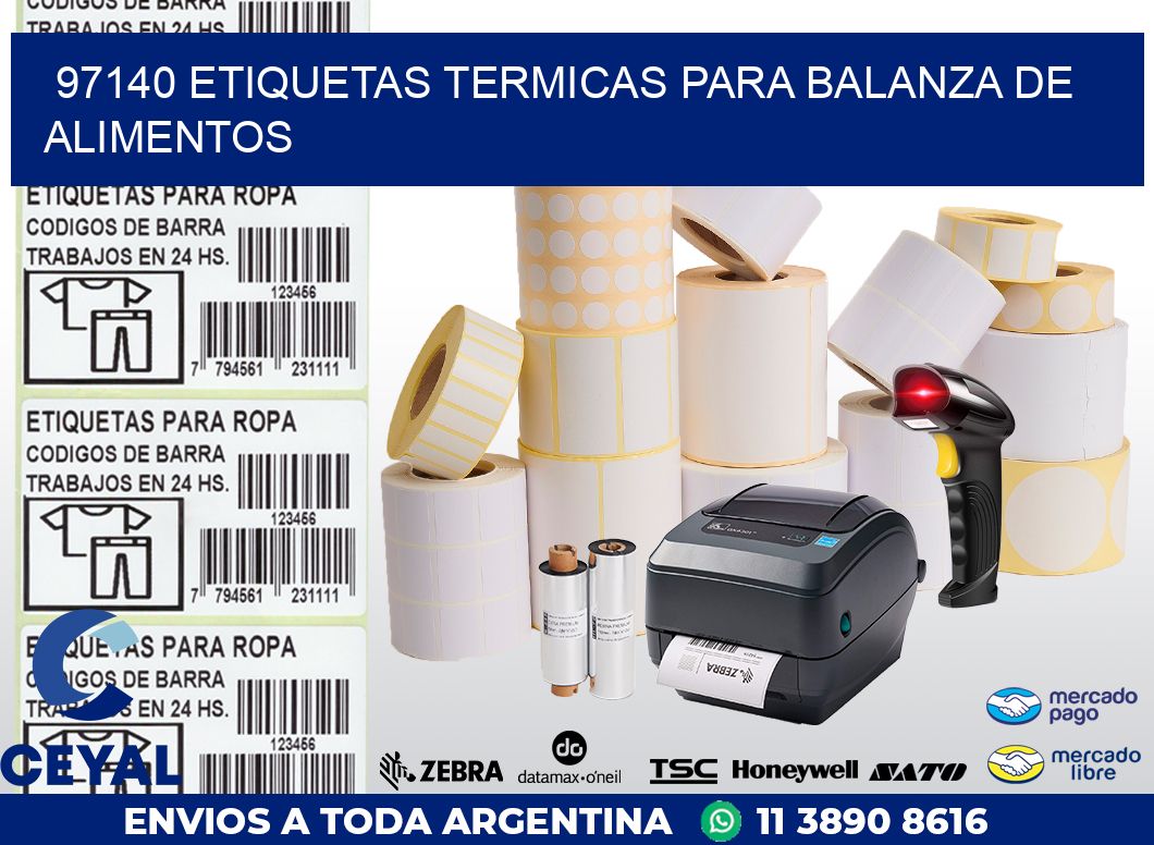 97140 ETIQUETAS TERMICAS PARA BALANZA DE ALIMENTOS