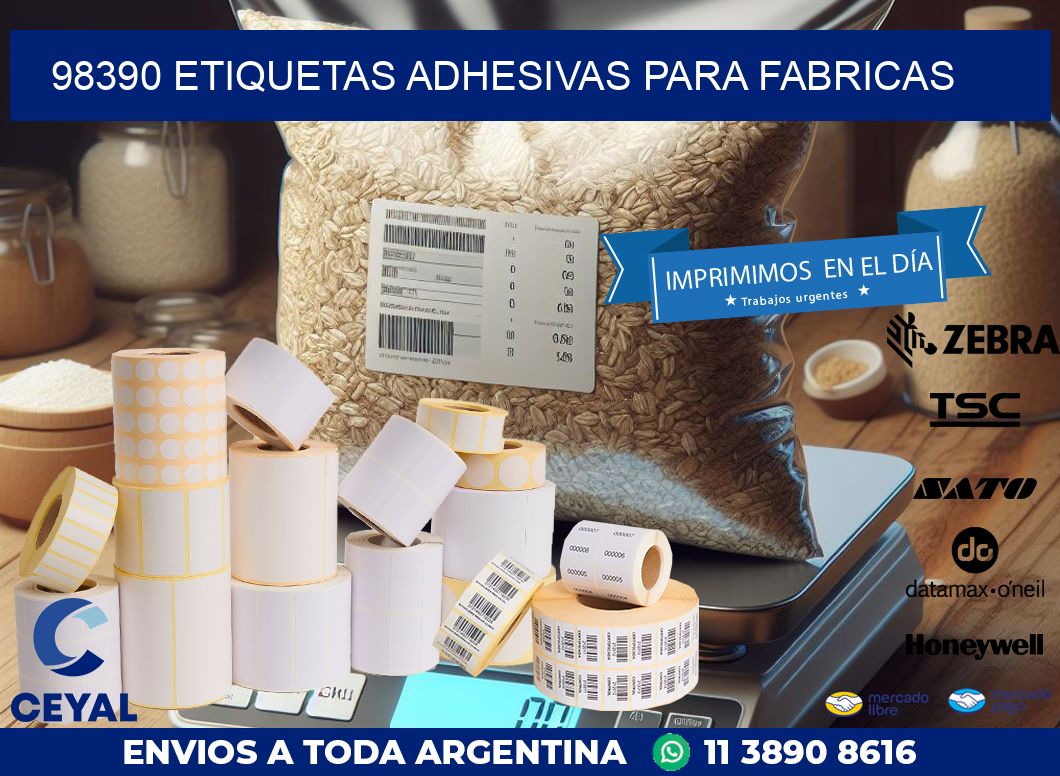 98390 ETIQUETAS ADHESIVAS PARA FABRICAS