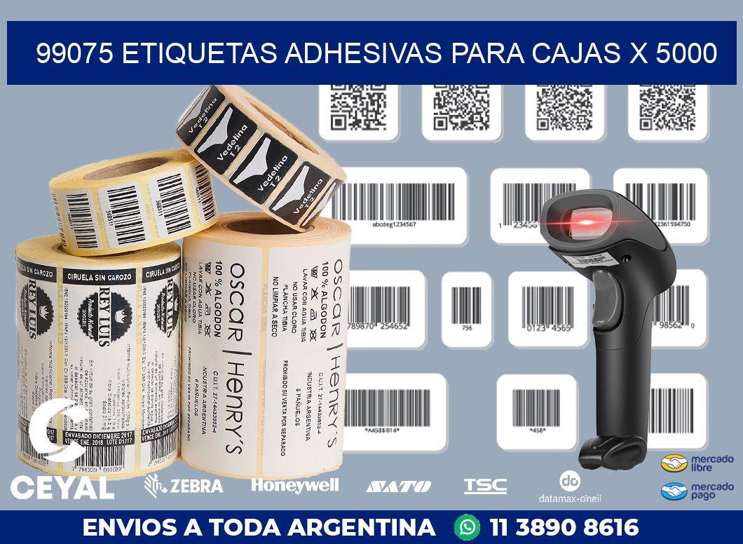 99075 ETIQUETAS ADHESIVAS PARA CAJAS X 5000