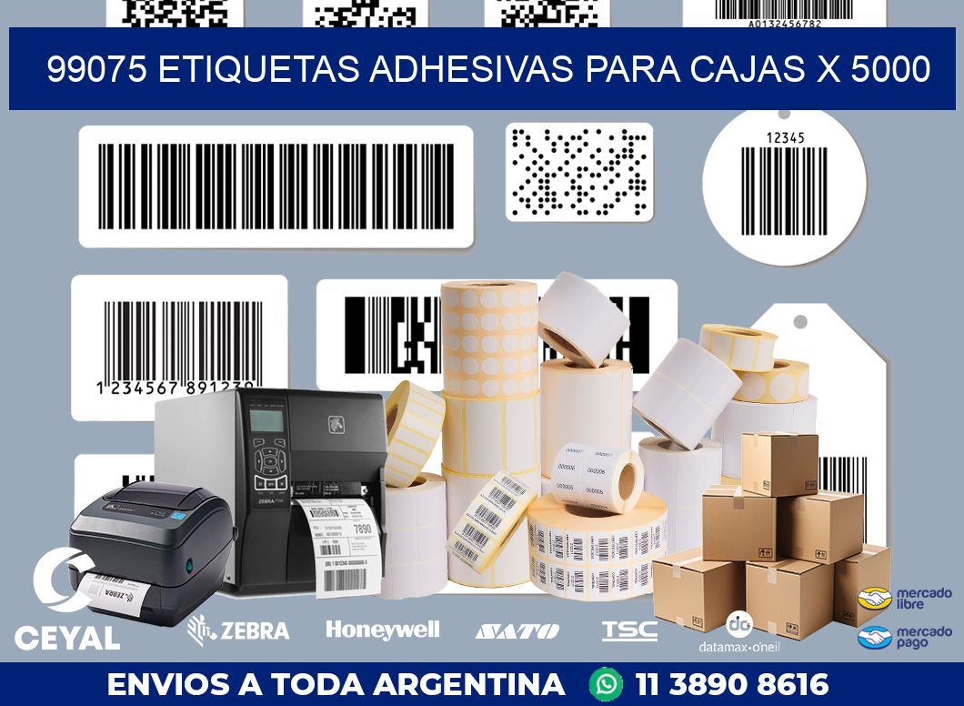 99075 ETIQUETAS ADHESIVAS PARA CAJAS X 5000