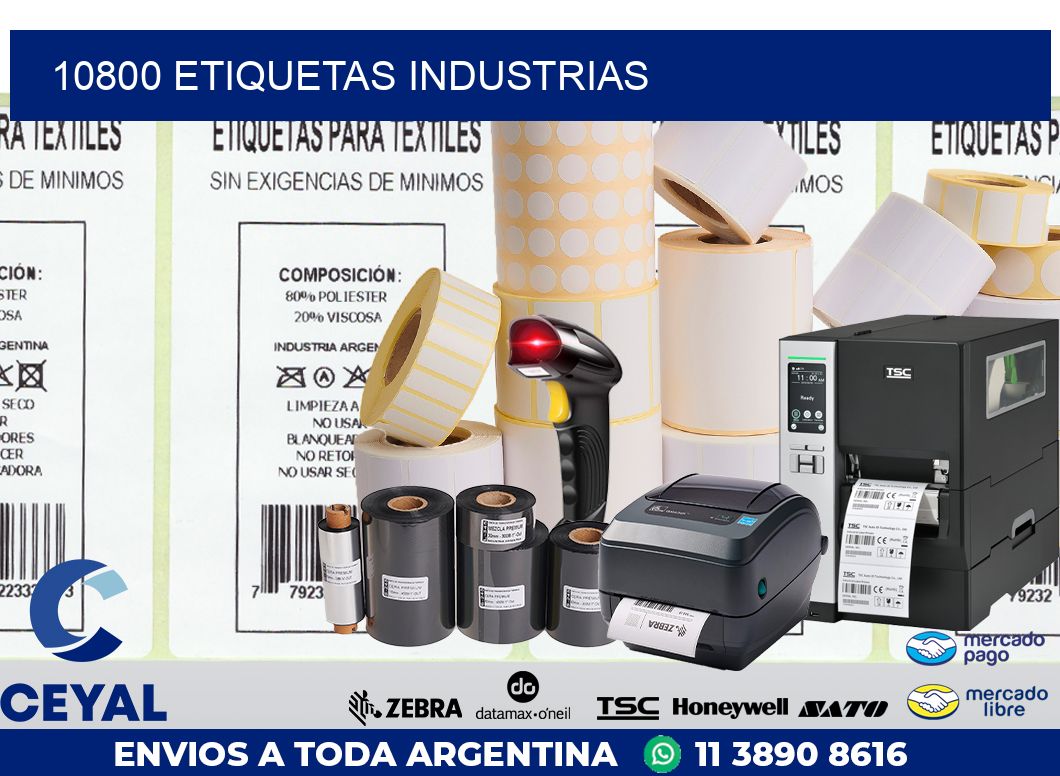 10800 ETIQUETAS INDUSTRIAS