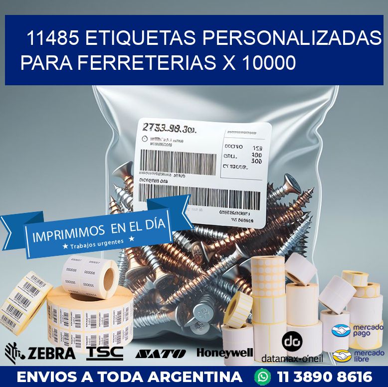 11485 ETIQUETAS PERSONALIZADAS PARA FERRETERIAS X 10000