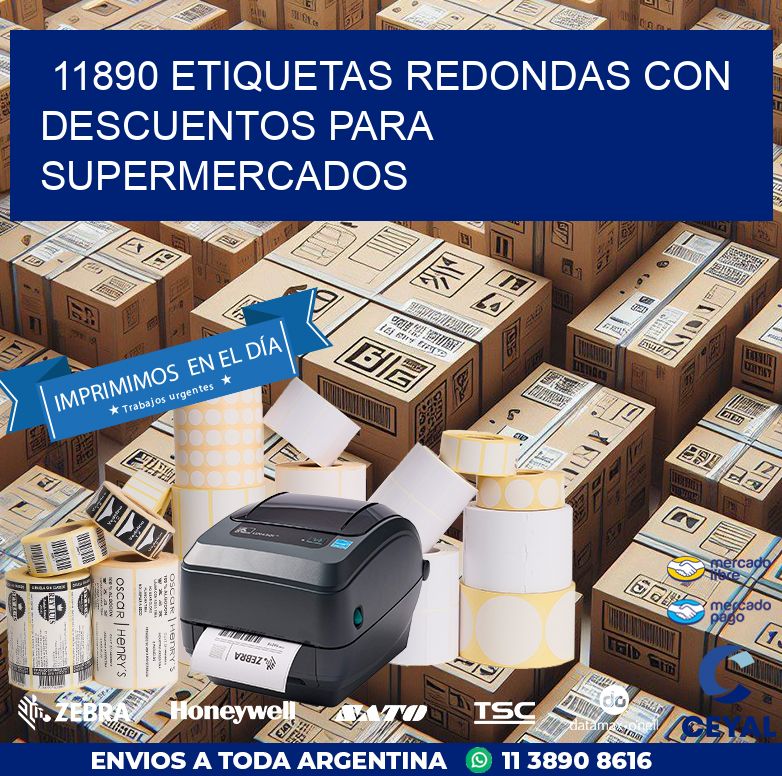 11890 ETIQUETAS REDONDAS CON DESCUENTOS PARA SUPERMERCADOS