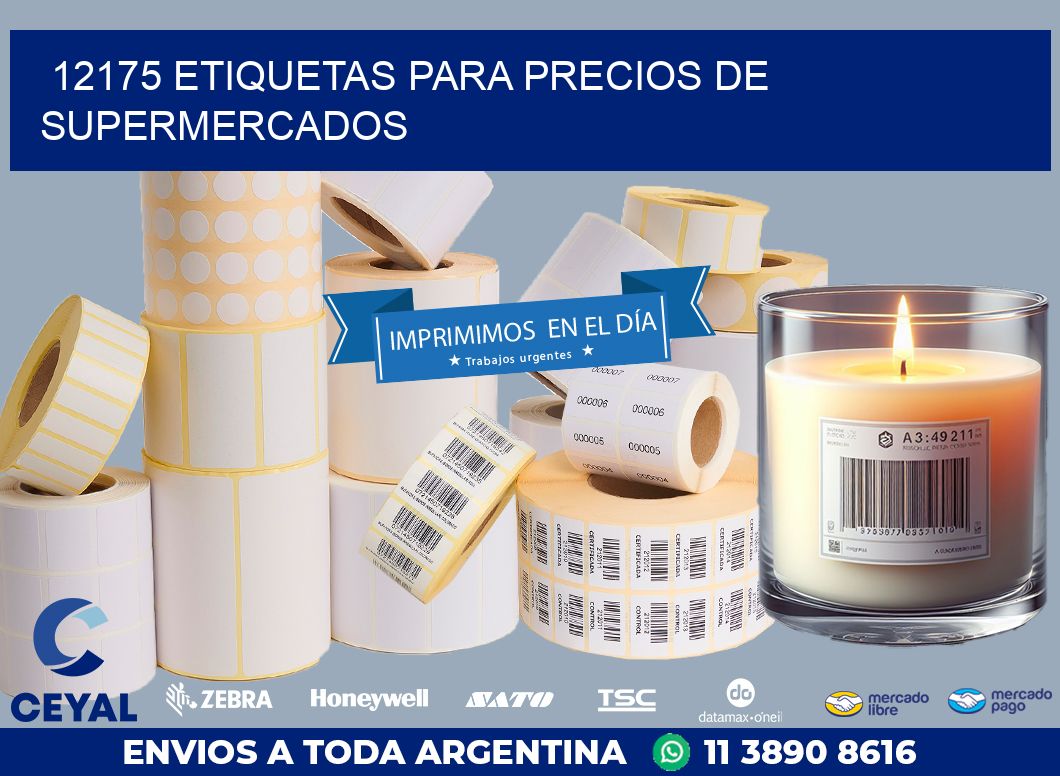 12175 ETIQUETAS PARA PRECIOS DE SUPERMERCADOS