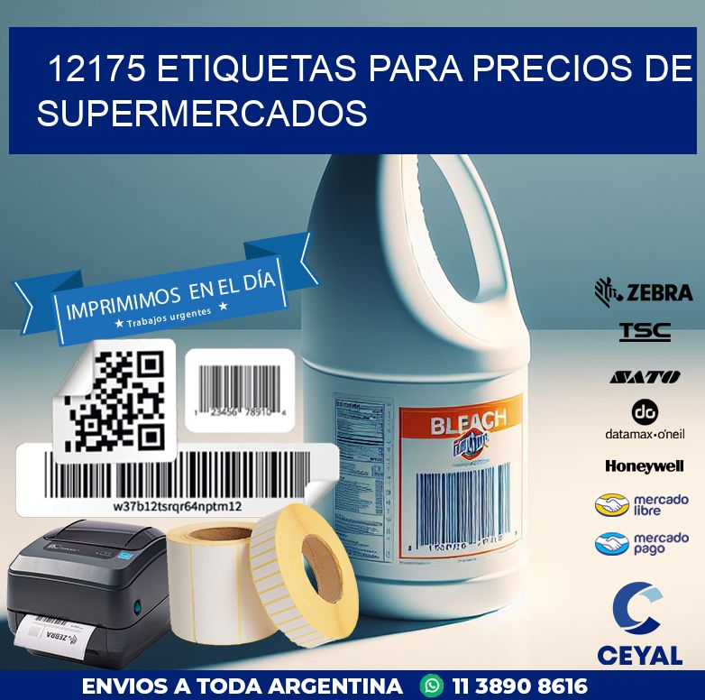 12175 ETIQUETAS PARA PRECIOS DE SUPERMERCADOS