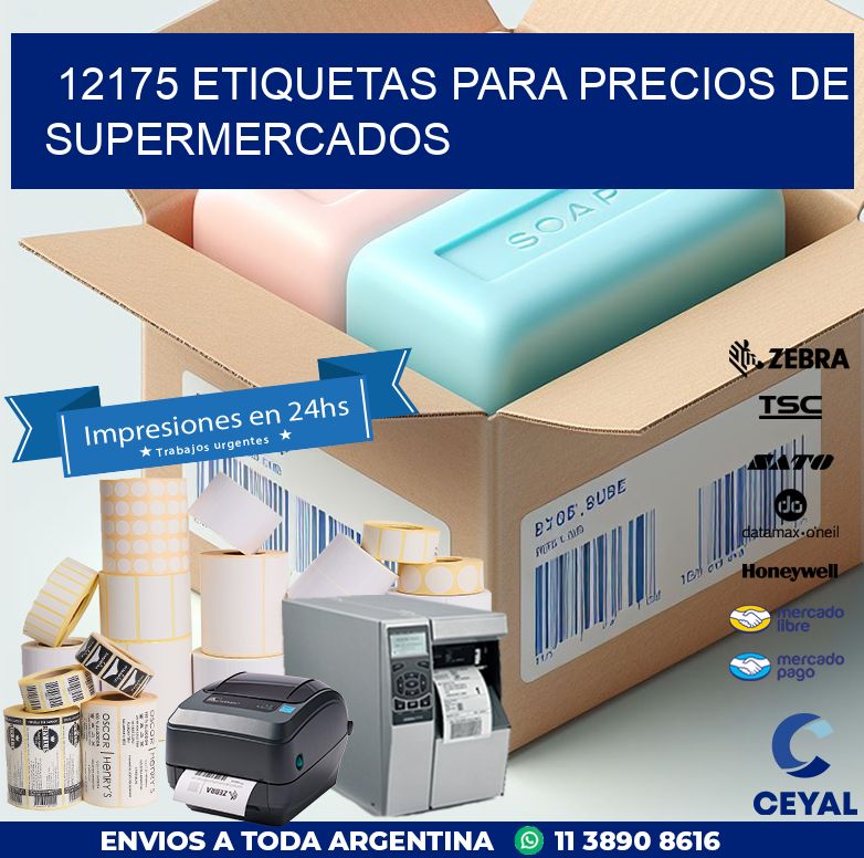 12175 ETIQUETAS PARA PRECIOS DE SUPERMERCADOS