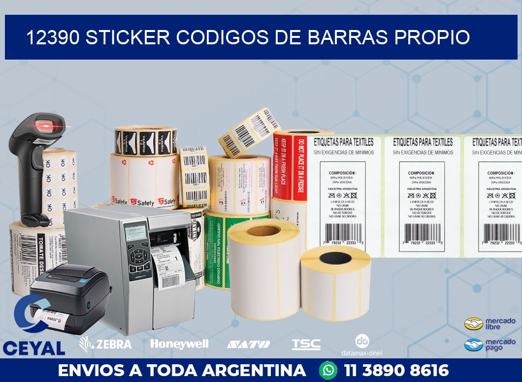 12390 STICKER CODIGOS DE BARRAS PROPIO