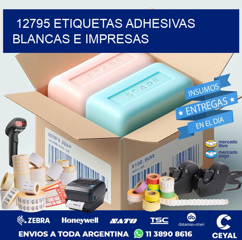 12795 ETIQUETAS ADHESIVAS BLANCAS E IMPRESAS